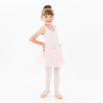 Flo Dancewear Girls Skirted Leotard Dress with Diamante in Ballet Pink