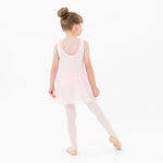 Flo Dancewear Girls Skirted Leotard Dress with Diamante in Ballet Pink