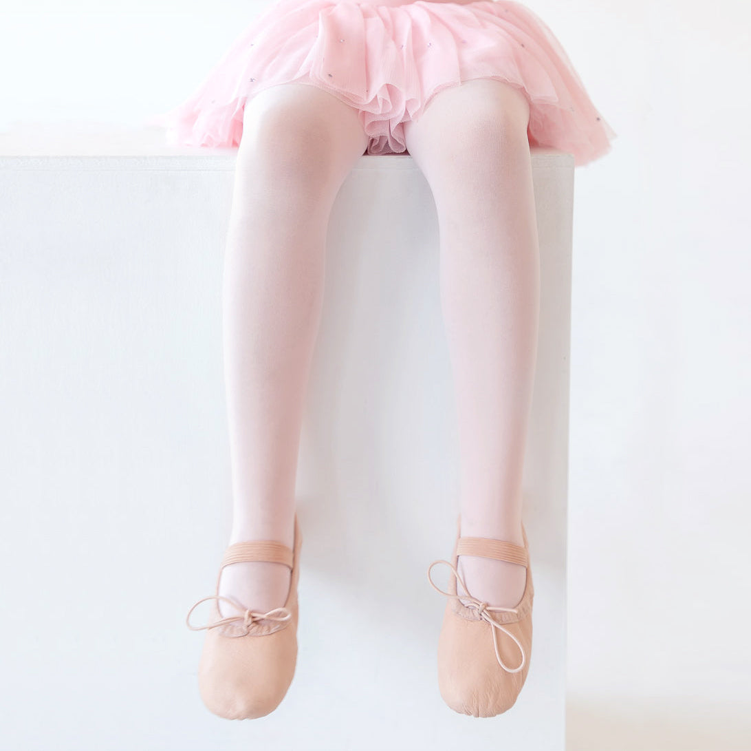 Flo Dancewear Kids Footed Ballet Tights in Theatrical Pink