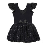 Flo Dancewear Girls Tutu Dress with Flutter Sleeve in Black