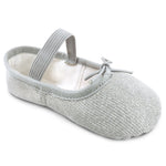 Girls Sparkle Ballet Shoes in Silver